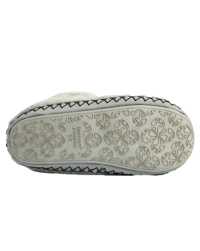 Chaussons Bottes en Fausse Fourrure Monroe en Gris Trace & Charbon