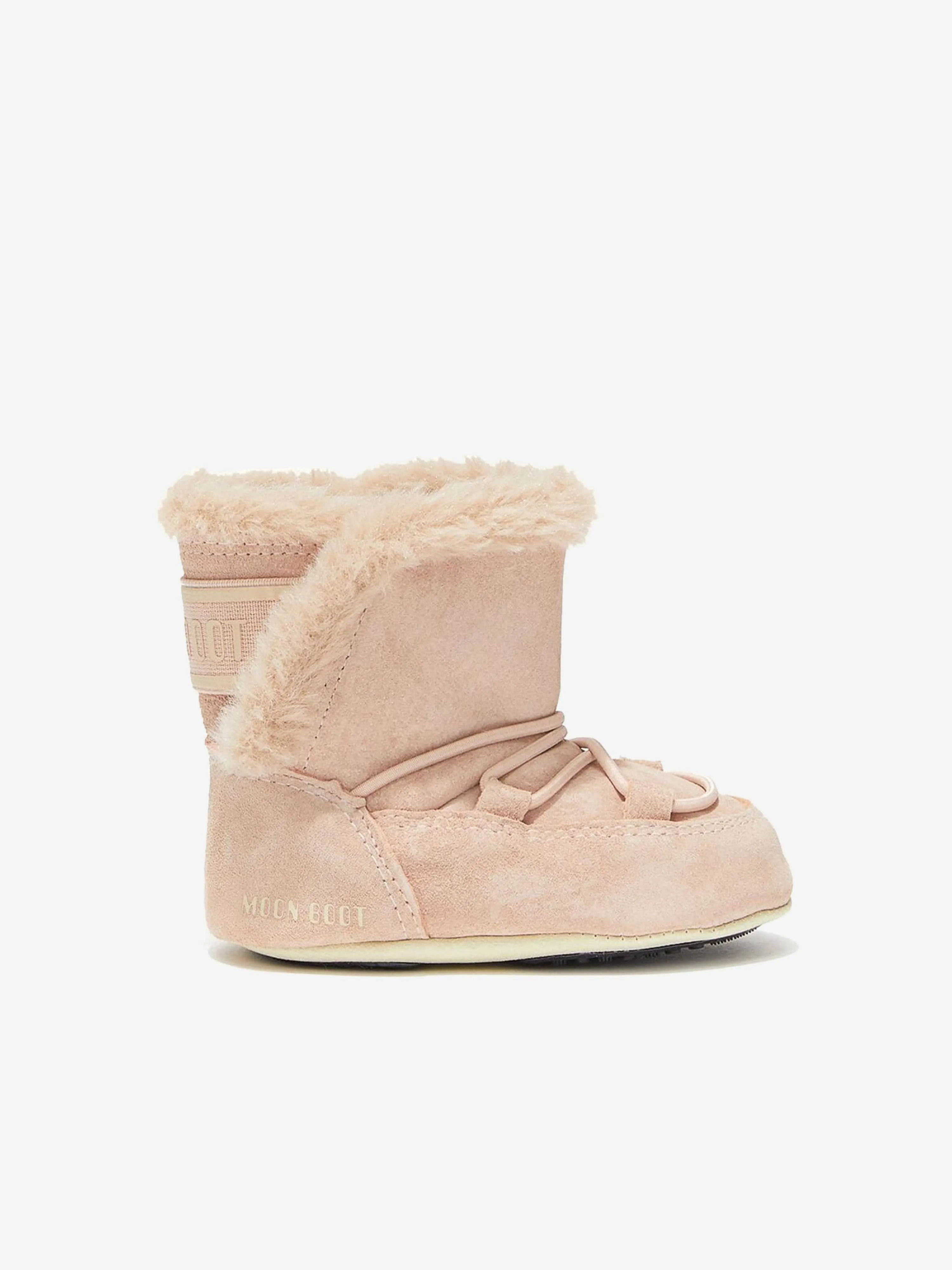 Bottes Moon Boot pour bébé fille en daim rose