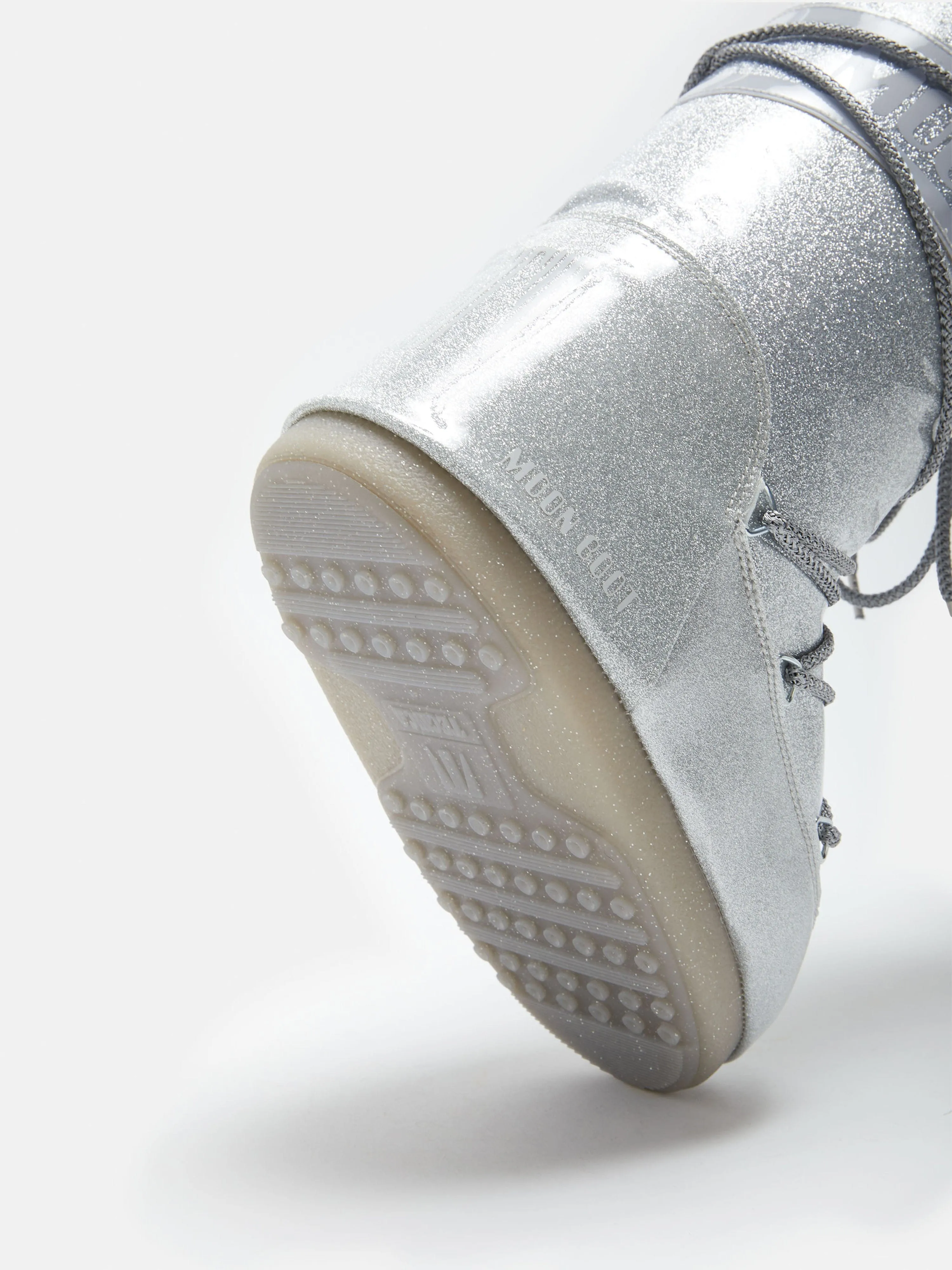 Bottes Moon Boot Kids Icon Pailletées en Argent