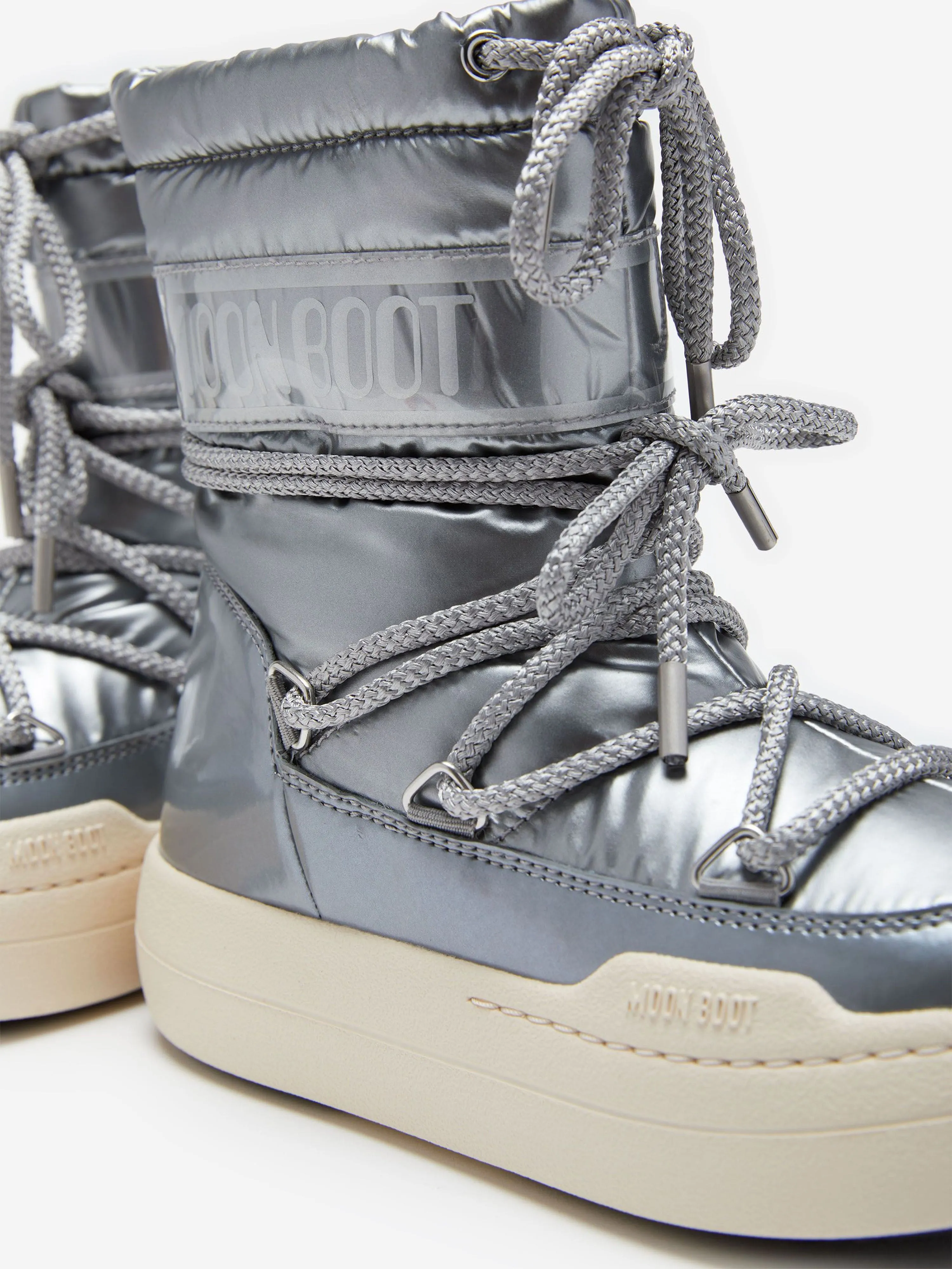 Moon Boot Kids JR Bottes de Parc en Argent