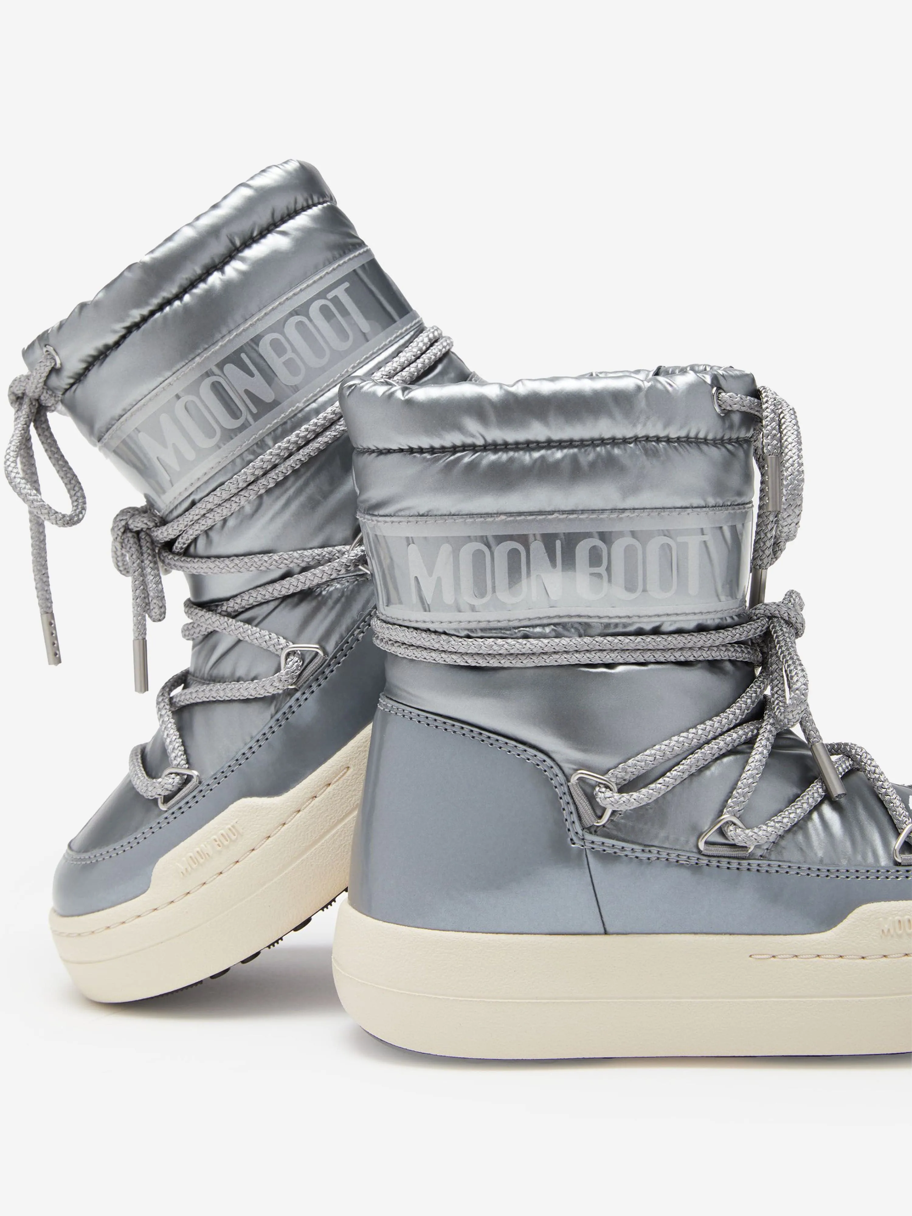 Moon Boot Kids JR Bottes de Parc en Argent