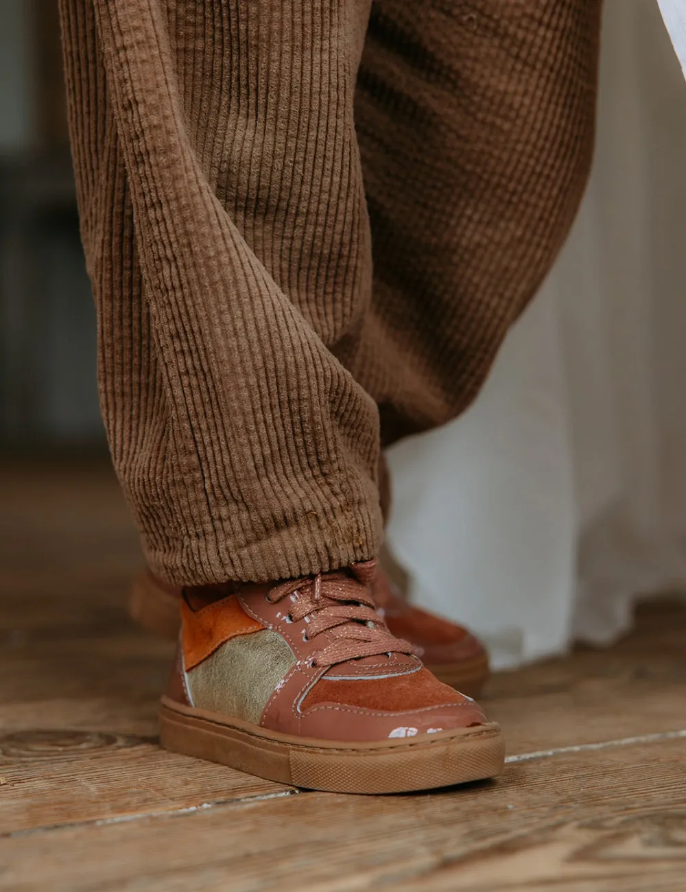 Lacets Mountain Sneaker - Rose Argile Patenté