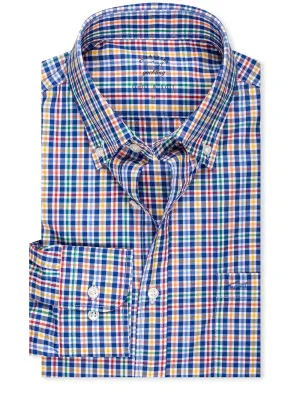 Chemise à carreaux multiples avec boutons