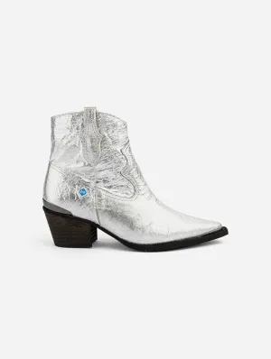Mes Bottes Western en Cuir Végan Pinatex My Texa | Argenté