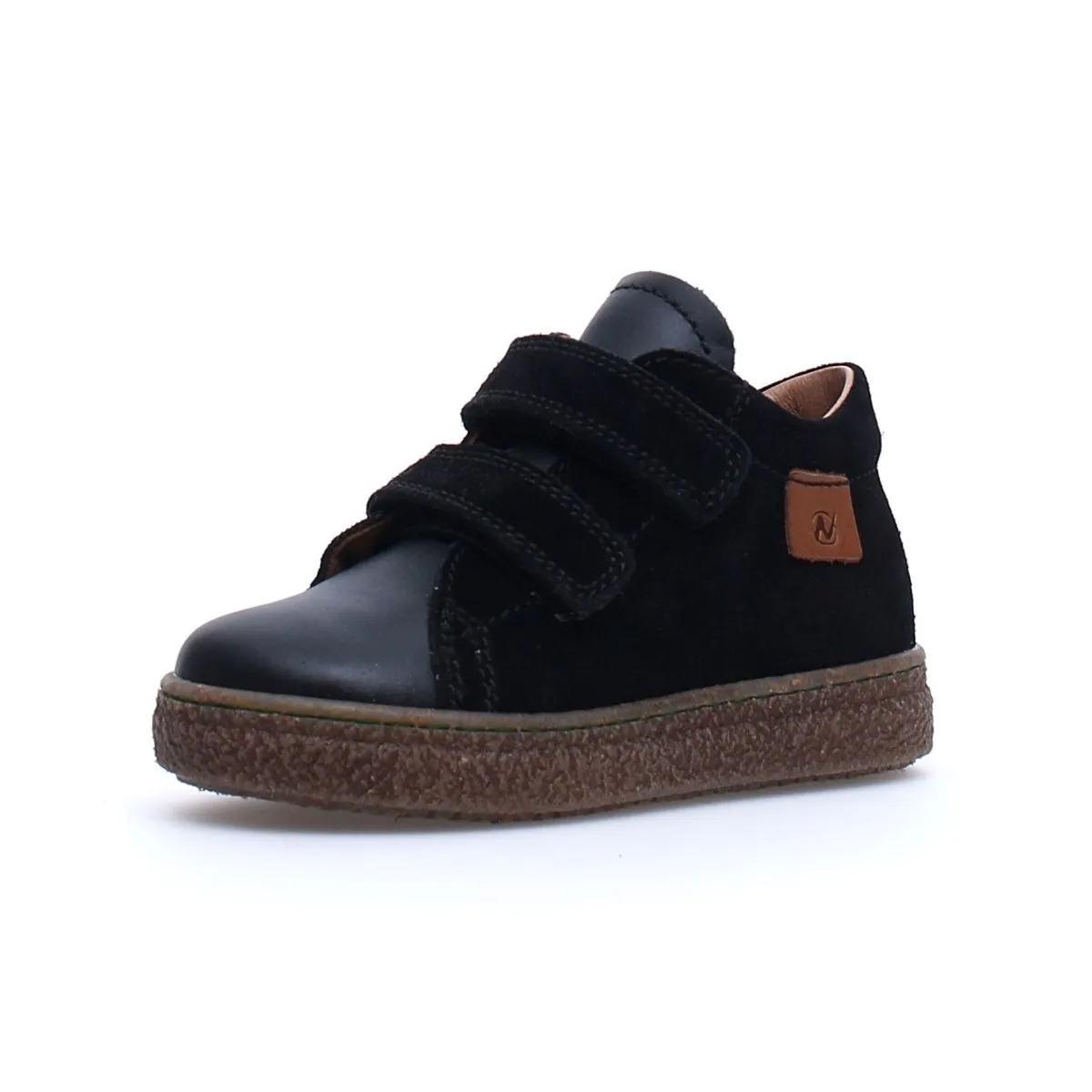 Naturino Garçons Albus Desert Noir Suède 2 Velcro (Tailles 27-29)