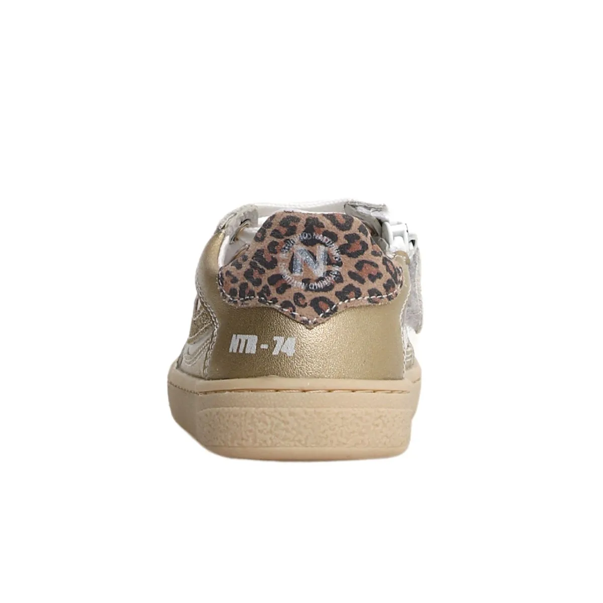 Baskets Picho Blanc/Or Naturino pour Fille (Tailles 29-32)