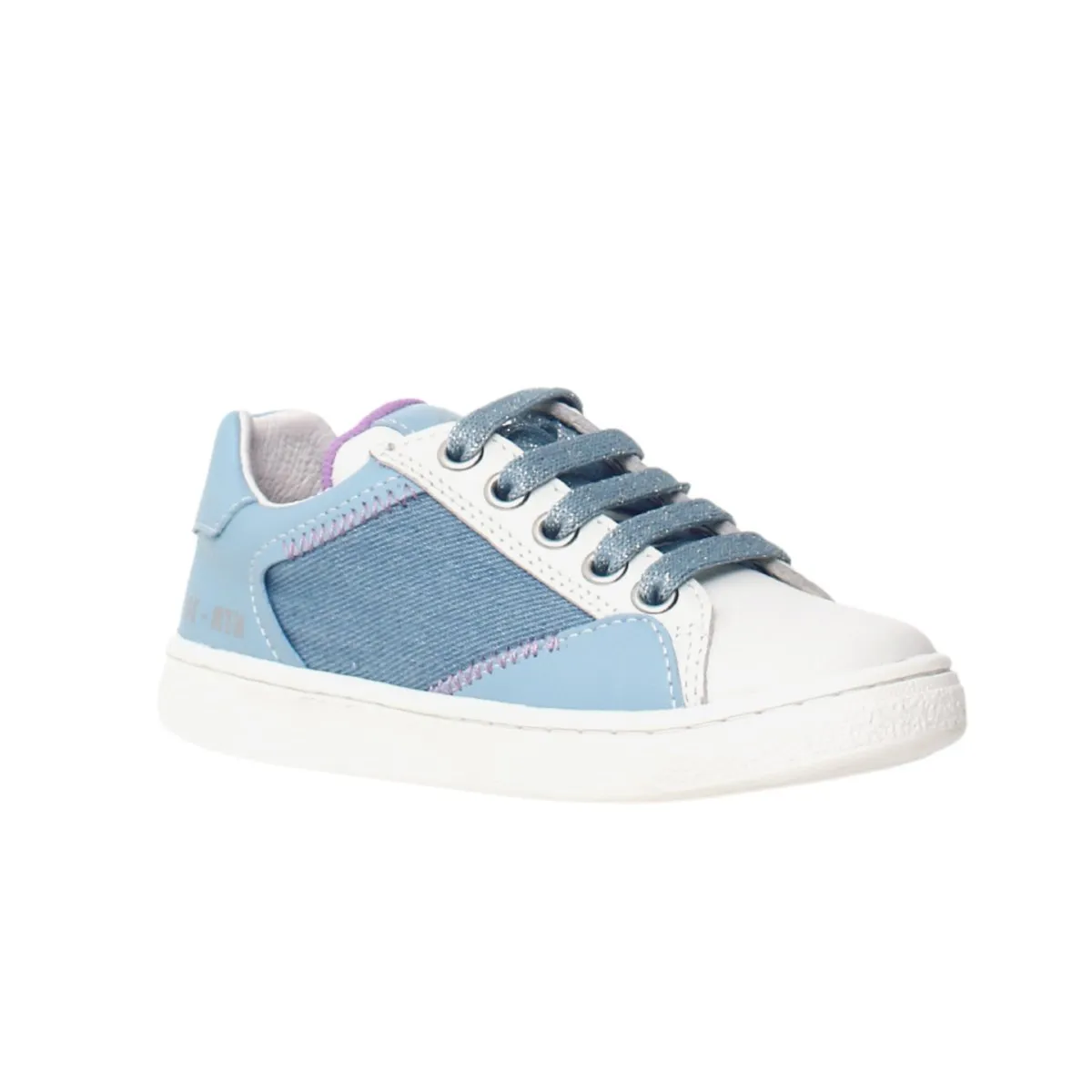 Baskets Denim à Fermeture Éclair Latérale Naturino pour Fille (Tailles 33-35)