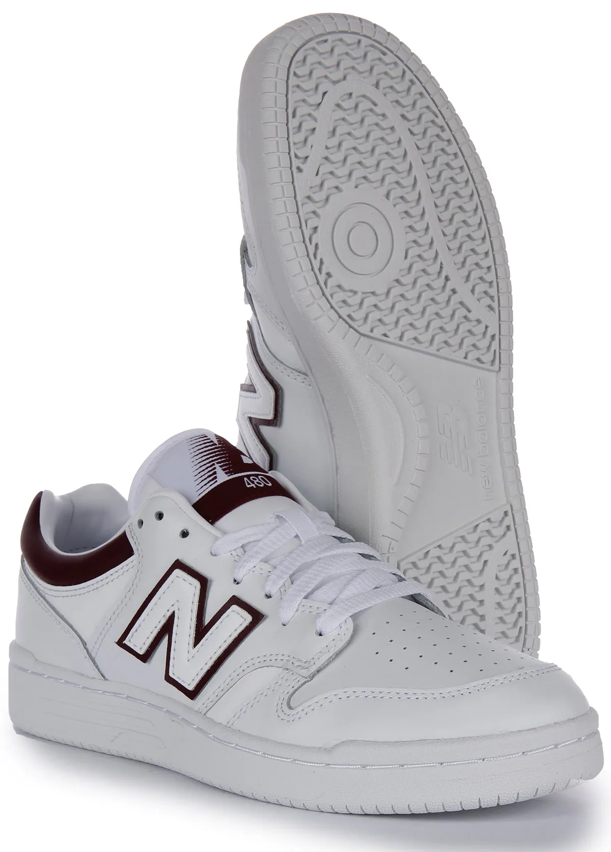 New Balance BB 480 LDB en blanc et marron pour chaussures hommes New Balance