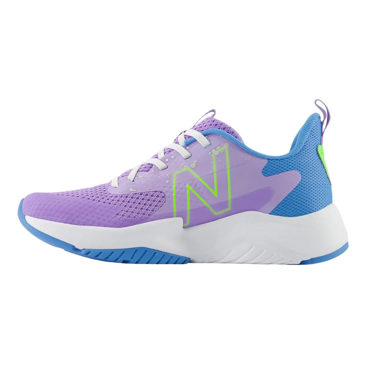 New Balance Enfant (École Primaire) GKRAVHG2 Lueur Lilas/Bleu Ciel/Vert Pixel
