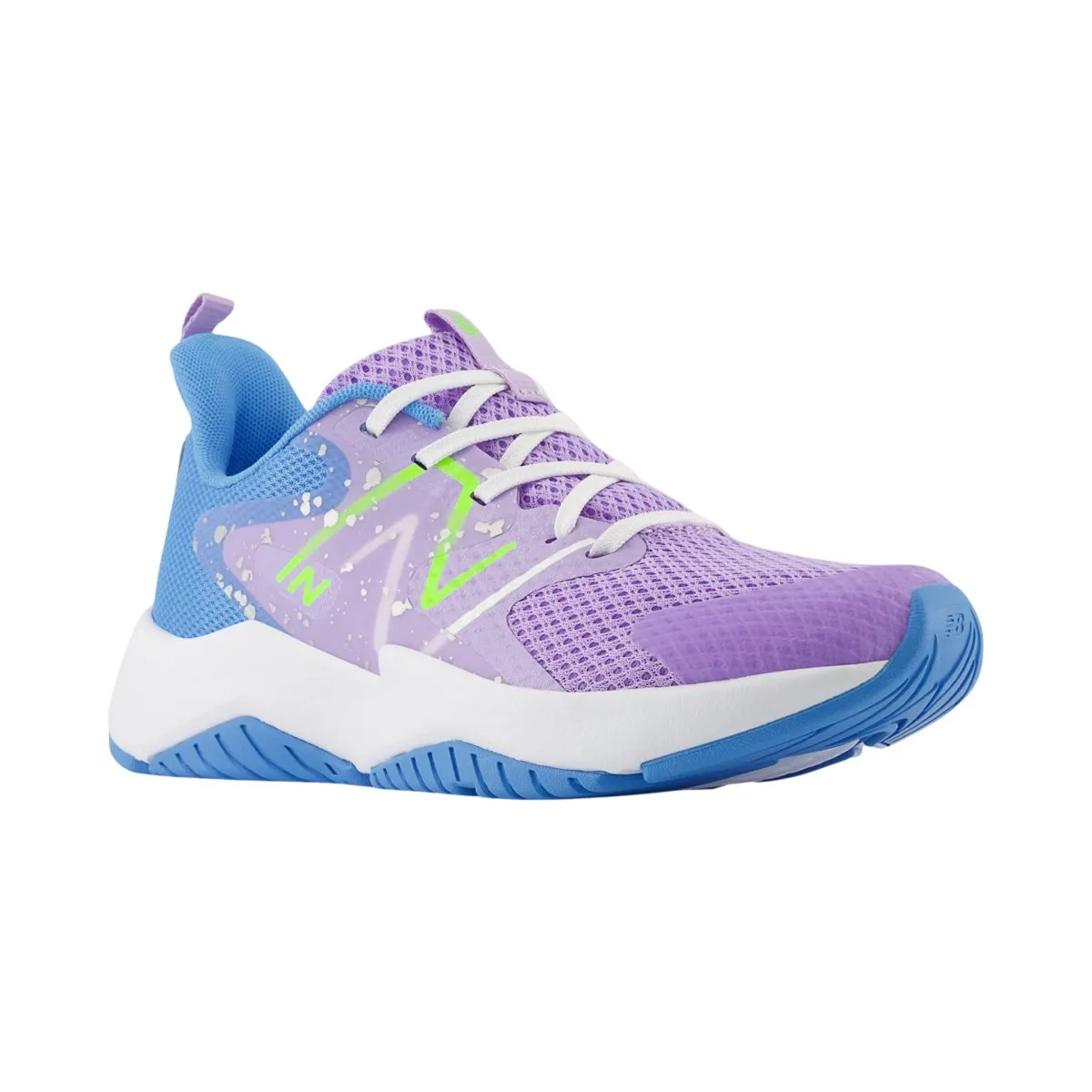 New Balance Enfant (École Primaire) GKRAVHG2 Lueur Lilas/Bleu Ciel/Vert Pixel