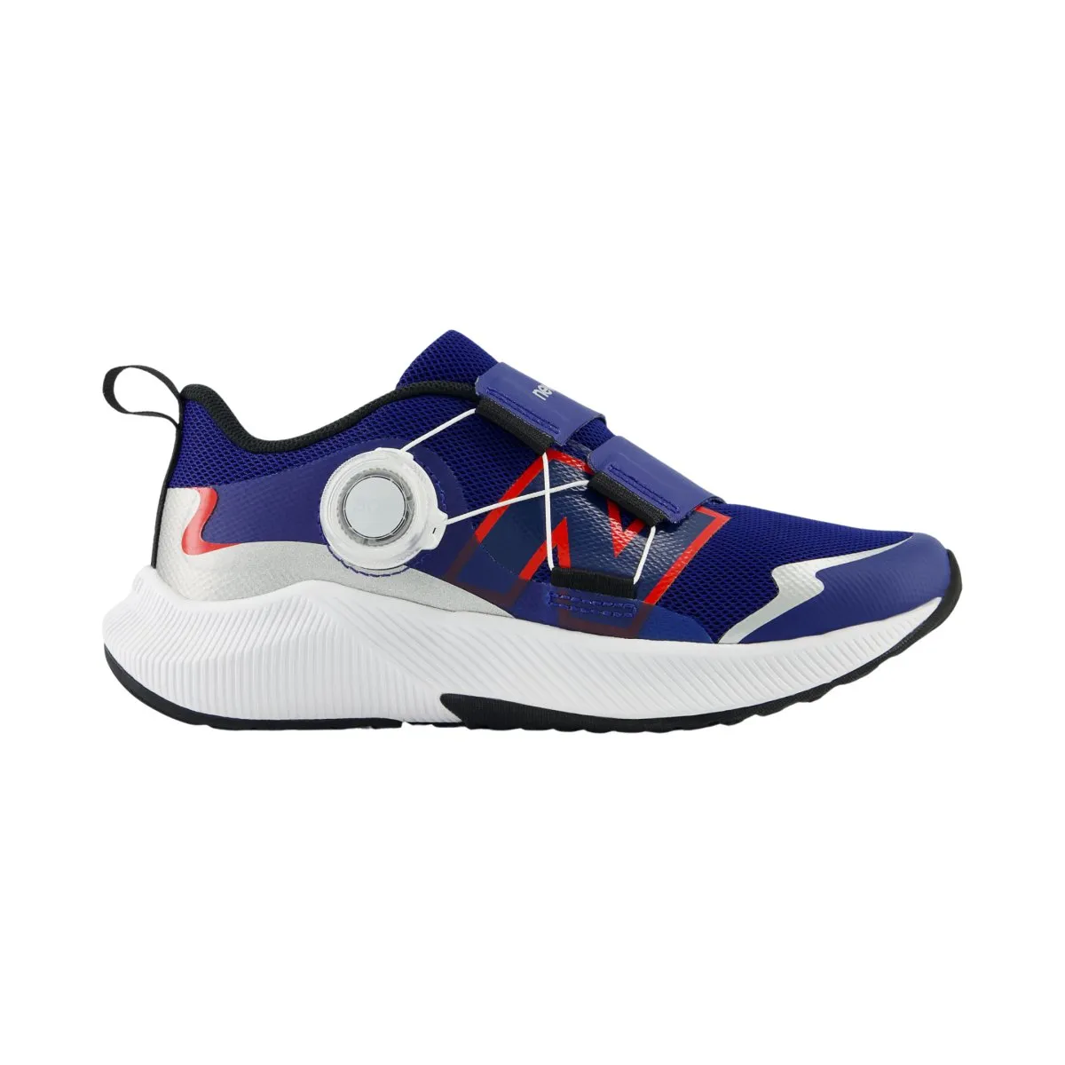 New Balance Enfant (Préscolaire) DynaSoft Reveal v4 BOA PTRVLAM4 Encre/Équipe Rouge/Argent Métallisé Chaussures New Balance