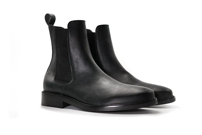 Nouvelle Bottes Homme en Simili-Cuir Vegan | Noir