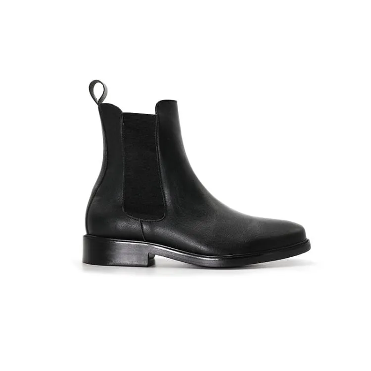 Nouvelle Bottes Homme en Simili-Cuir Vegan | Noir