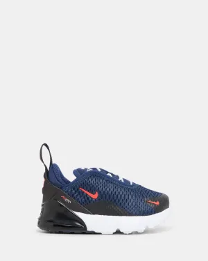 Chaussures Nike Kids Air Max 270 Bébé Bleu Marine Minuit/Rouge/Noir/Blanc