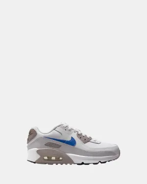 Chaussures Nike Kids Air Max 90 École Primaire Blanc/Bleu Racer/Gris Université