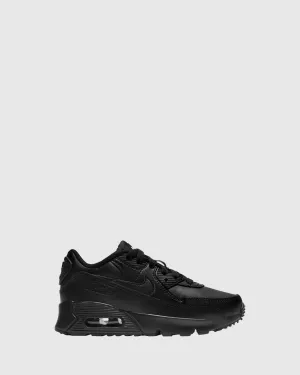 Chaussures Nike Kids Air Max 90 Cuir Préscolaire Noir/Noir