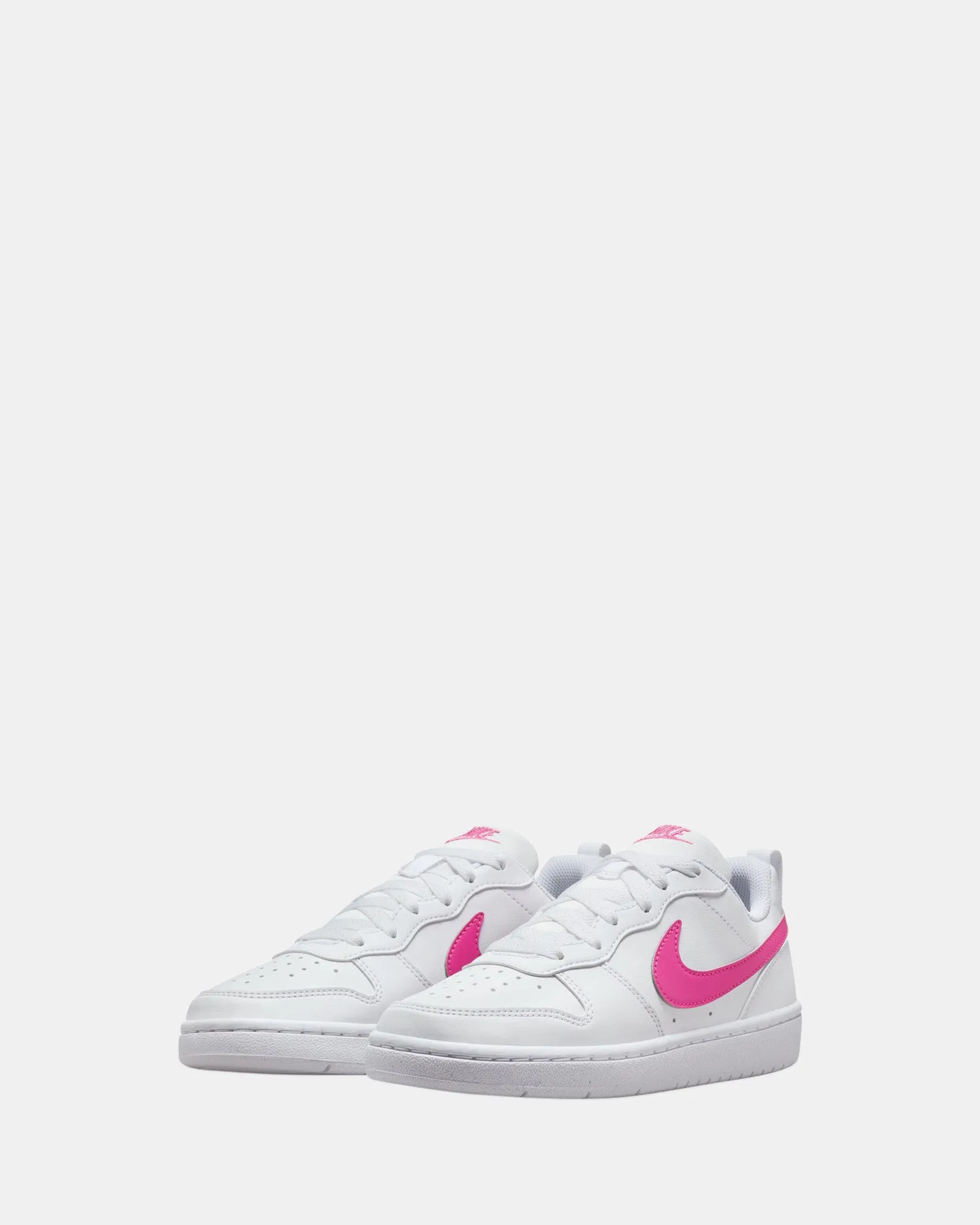 Chaussures Nike Kids Court Borough Low Rc Grade School Blanc/Rose Fuchsia Laser