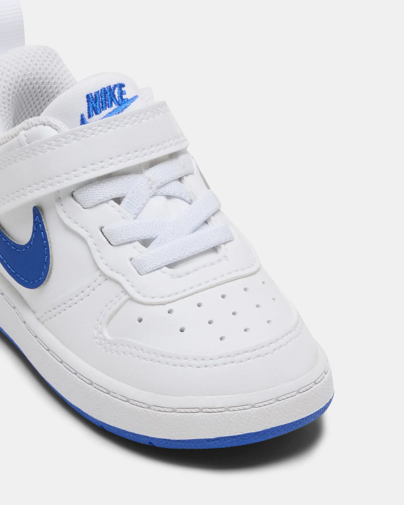 Chaussures Nike pour Enfants Court Borough Low Recraft Bébé Blanc/Bleu Royal Éclatant
