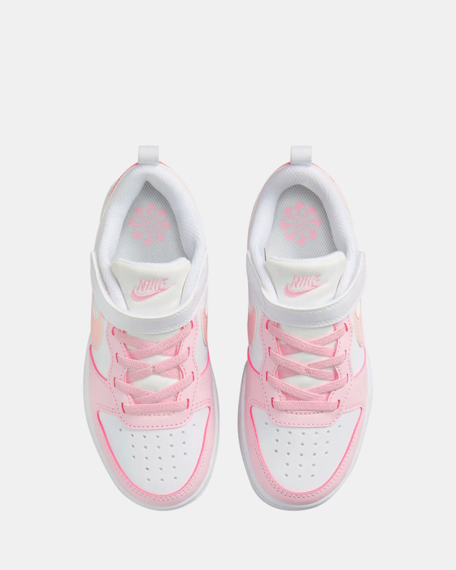 Chaussures Nike Kids Court Borough Low Recraft Préscolaire Blanc/Rose Mousse