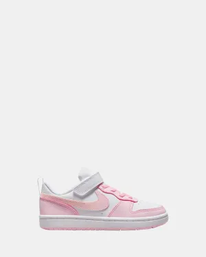 Chaussures Nike Kids Court Borough Low Recraft Préscolaire Blanc/Rose Mousse