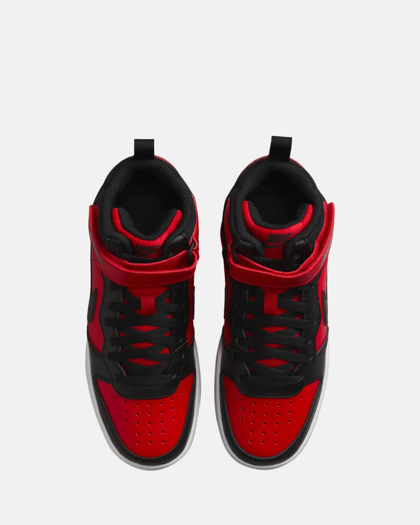 Chaussures Nike Kids Court Borough Mid 2 Grade School Rouge Univ/Noir/Blanc