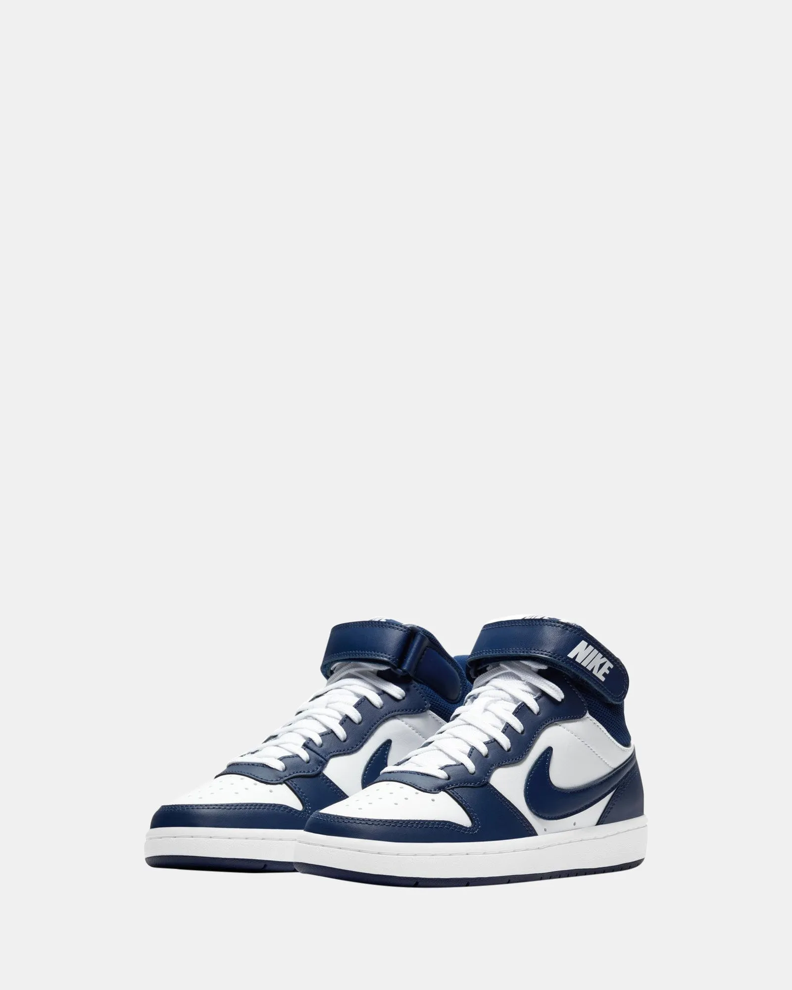 Chaussures Nike Kids Court Borough Mid 2 Grade School Blanc/Bleu Void/Signal Blue