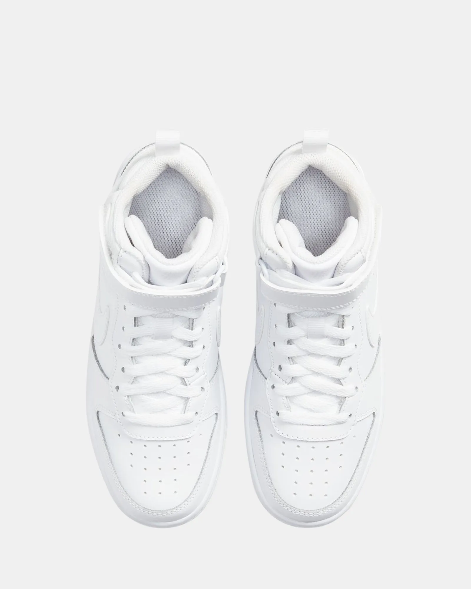 Chaussures Nike Kids Court Borough Mid 2 Grade School Blanc/Blanc