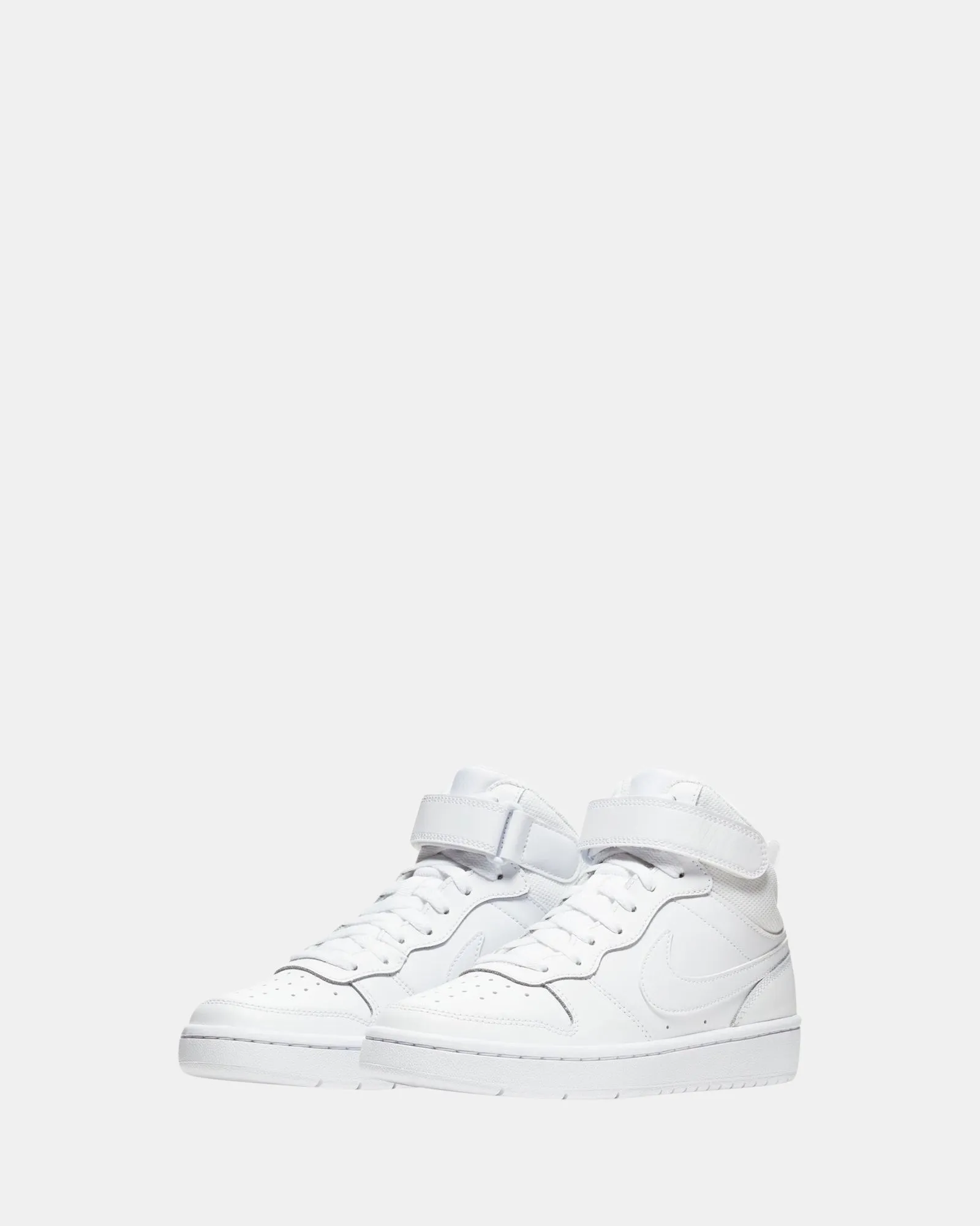 Chaussures Nike Kids Court Borough Mid 2 Grade School Blanc/Blanc