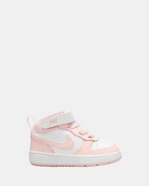 Chaussures Nike pour enfants Court Borough Mid 2 Inf G Blanc/Rose Echo