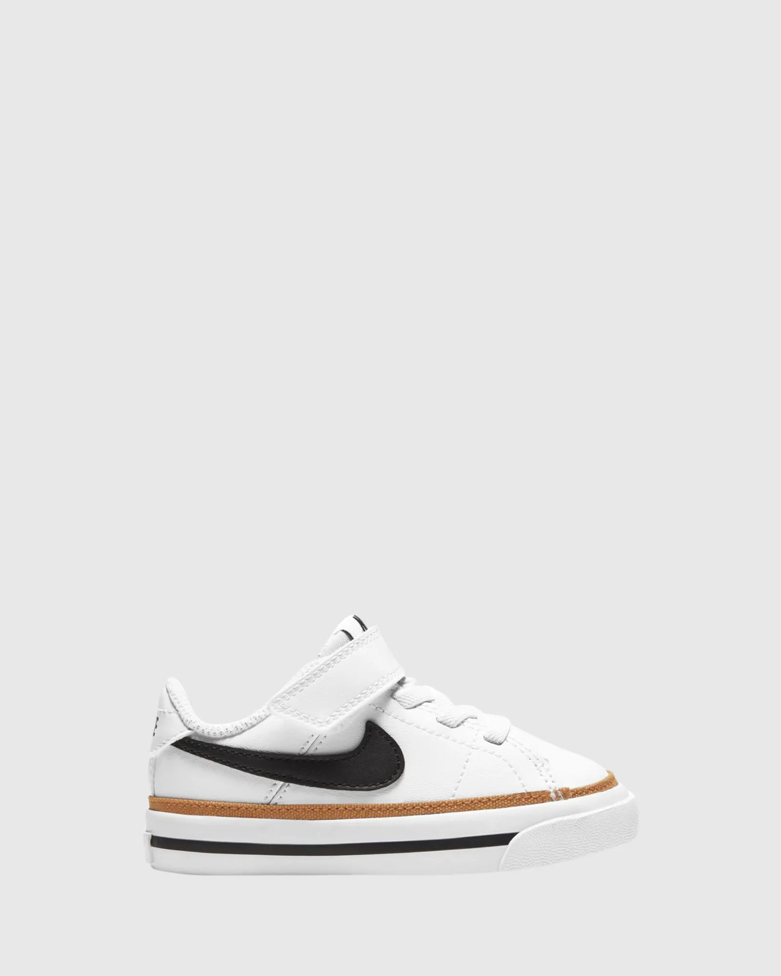 Chaussures Nike pour enfants Court Legacy bébé Blanc/Noir/Ocre désert