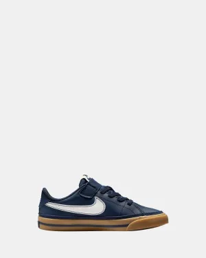 Chaussures Nike Kids Court Legacy Préscolaire Bleu Thunder/Sail/Gomme