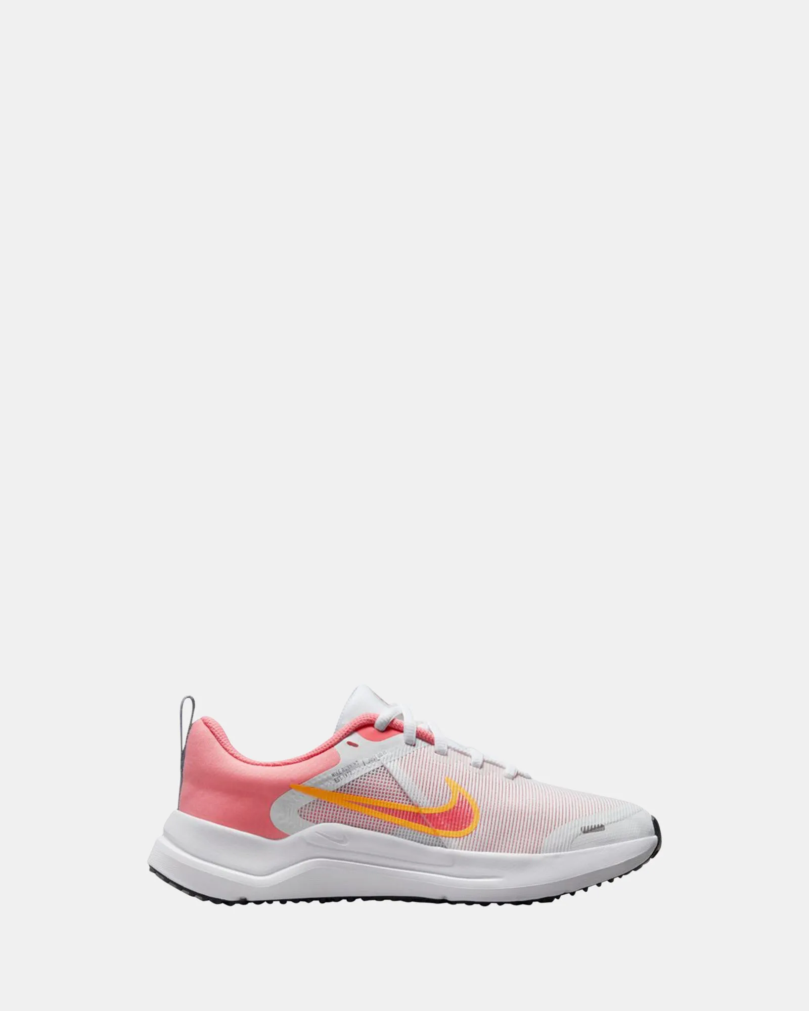 Chaussures Nike pour enfants Downshifter 12 École primaire Blanc/Orange Laser/Craie Corail