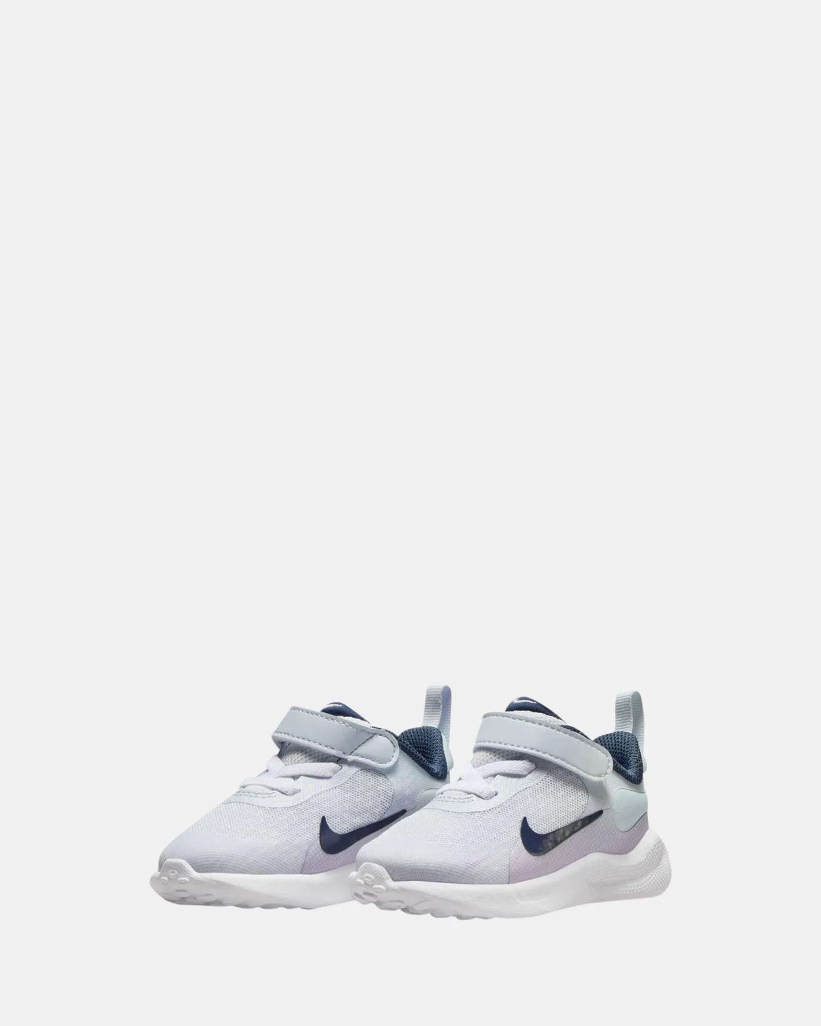 Chaussures Nike Kids' Revolution 7 pour bébé Football Gris/Bleu marine/Lilas