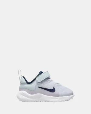 Chaussures Nike Kids' Revolution 7 pour bébé Football Gris/Bleu marine/Lilas