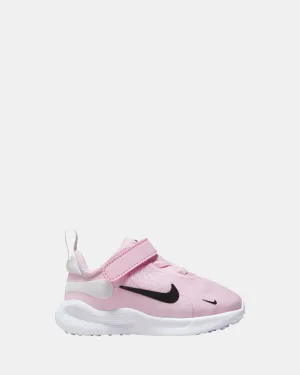 Chaussures Nike Kids' Revolution 7 pour bébé en mousse rose/noir/blanc