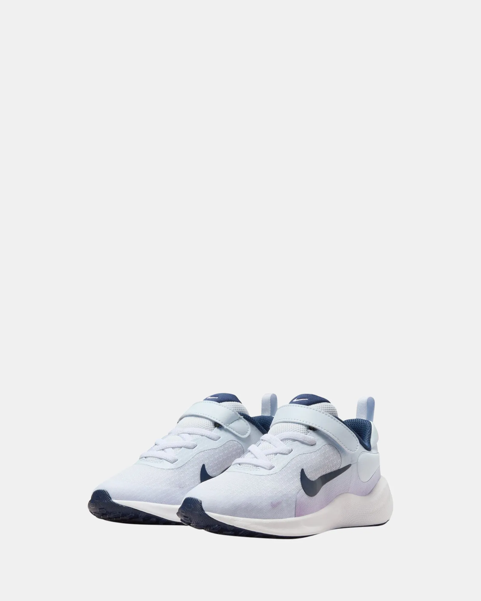 Chaussures de football Nike Kids' Revolution 7 Préscolaire Gris/Bleu marine/Lilas