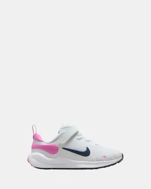 Chaussures Nike Kids' Revolution 7 Préscolaire Blanc/Bleu marine/Rose ludique