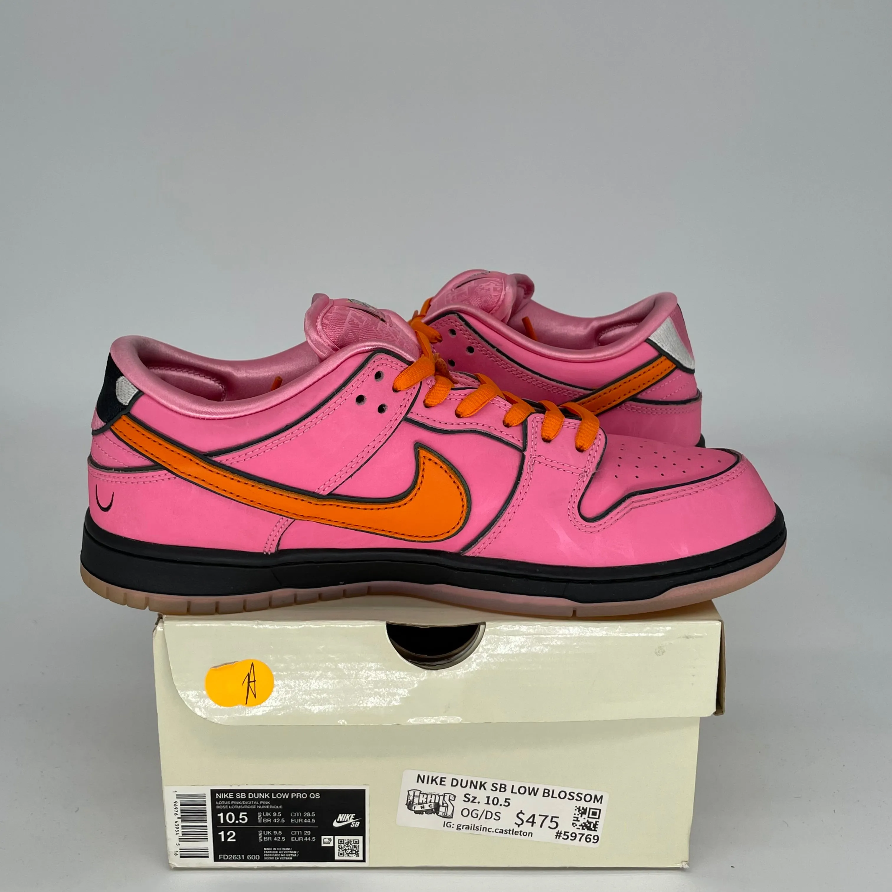 NIKE SB DUNK LOW POWERPUFF GIRLS BLOSSOM TAILLE 10.5 FD2631-600
