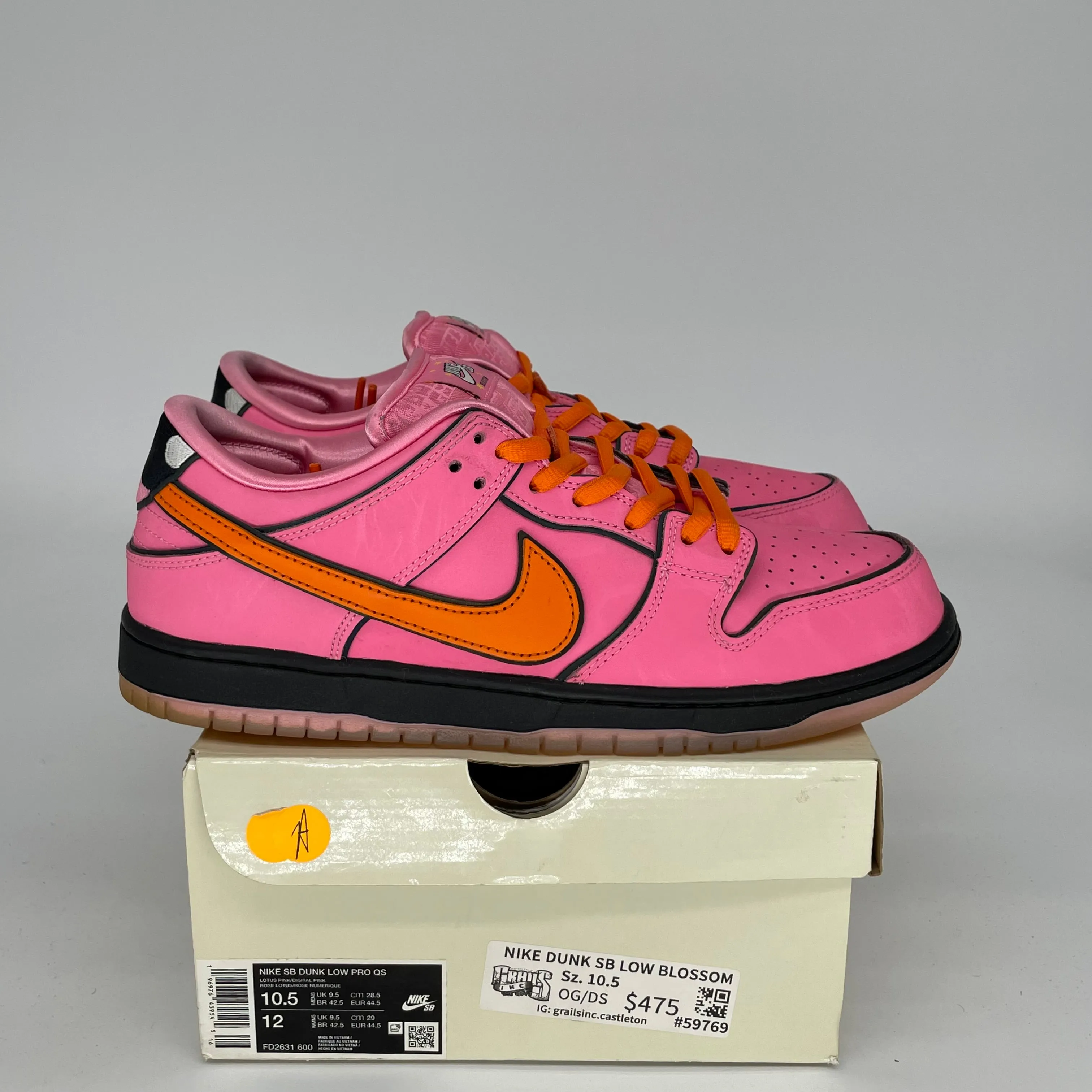 NIKE SB DUNK LOW POWERPUFF GIRLS BLOSSOM TAILLE 10.5 FD2631-600