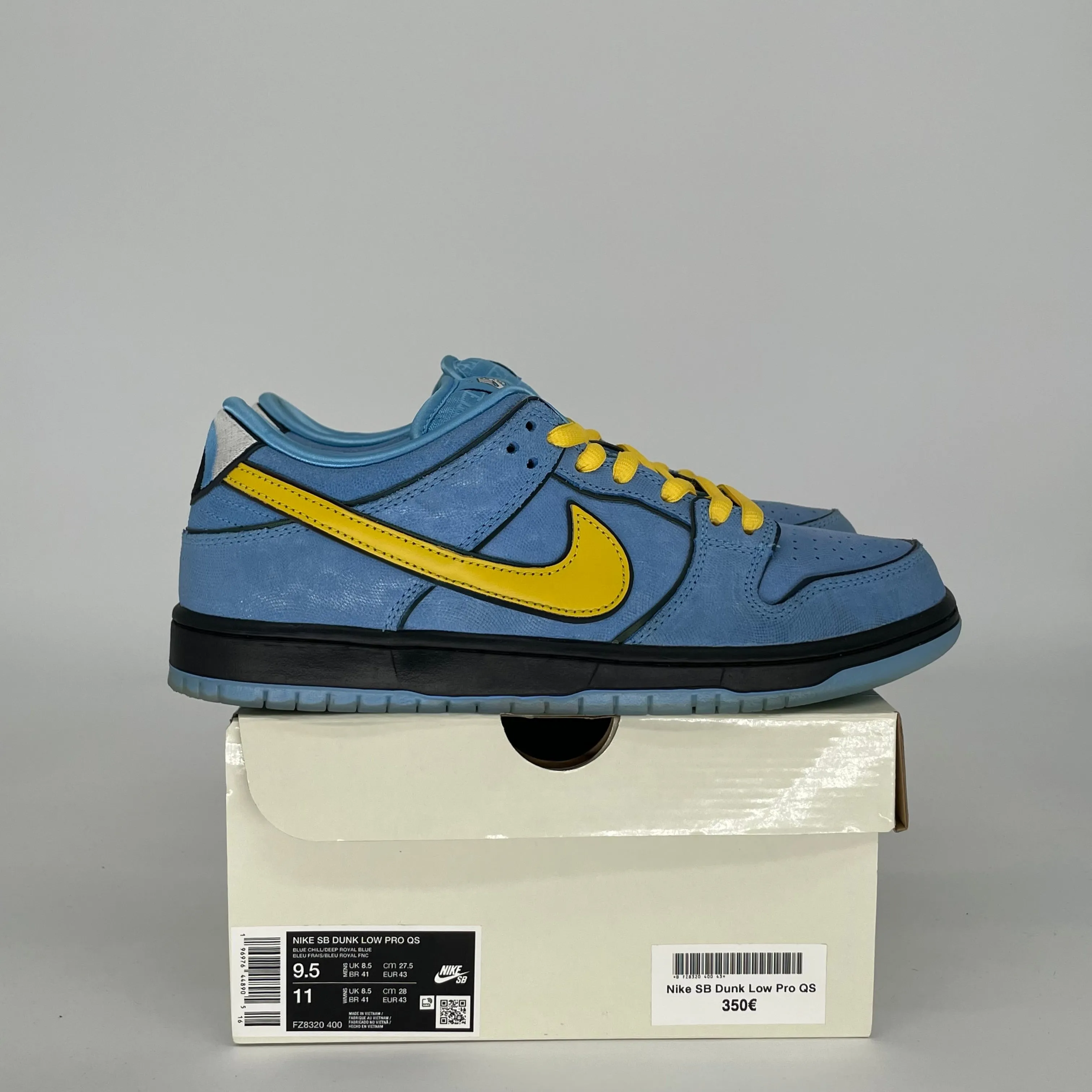 NIKE SB DUNK LOW POWERPUFF GIRLS BUBBLES TAILLE 9.5 FZ8320-400