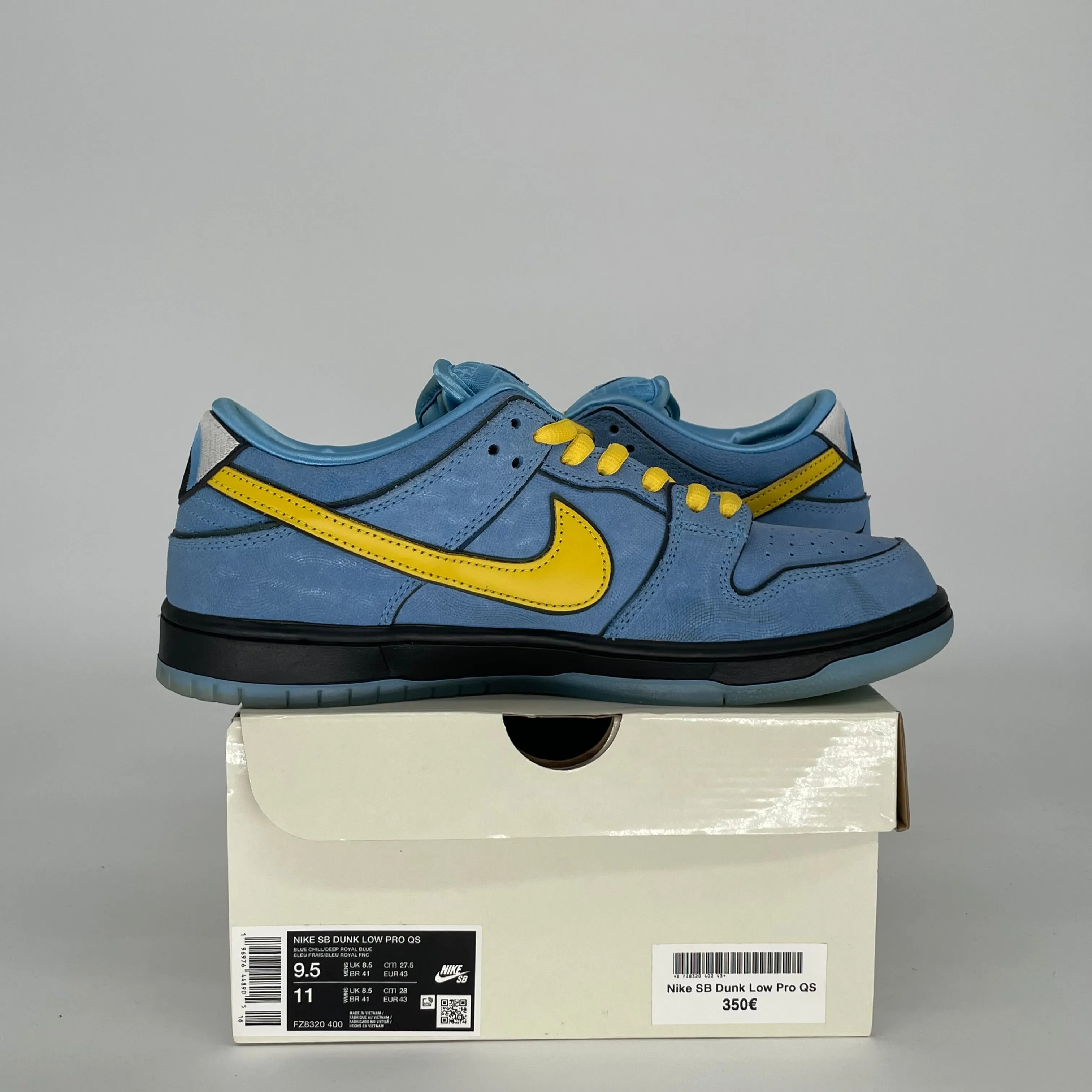 NIKE SB DUNK LOW POWERPUFF GIRLS BUBBLES TAILLE 9.5 FZ8320-400