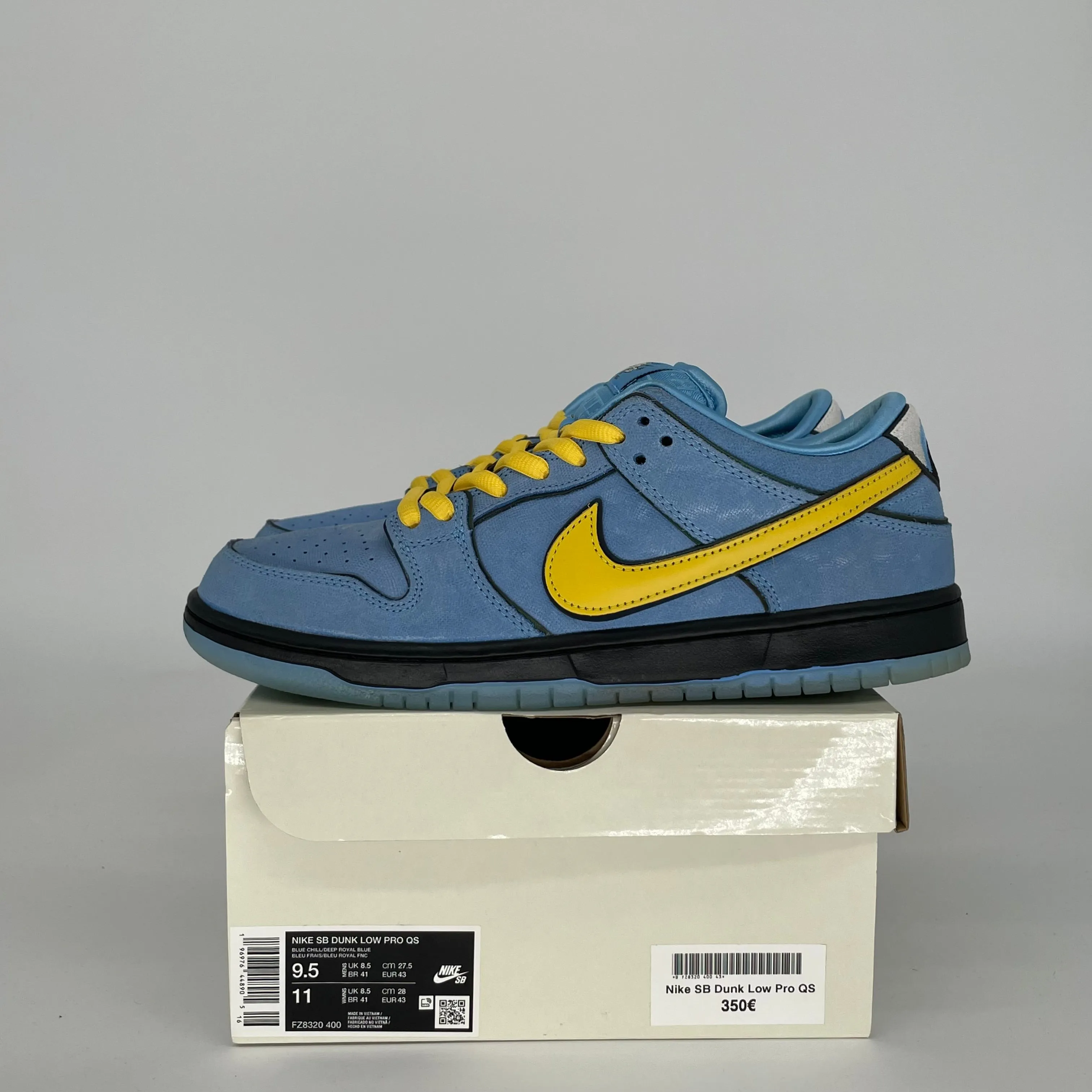 NIKE SB DUNK LOW POWERPUFF GIRLS BUBBLES TAILLE 9.5 FZ8320-400