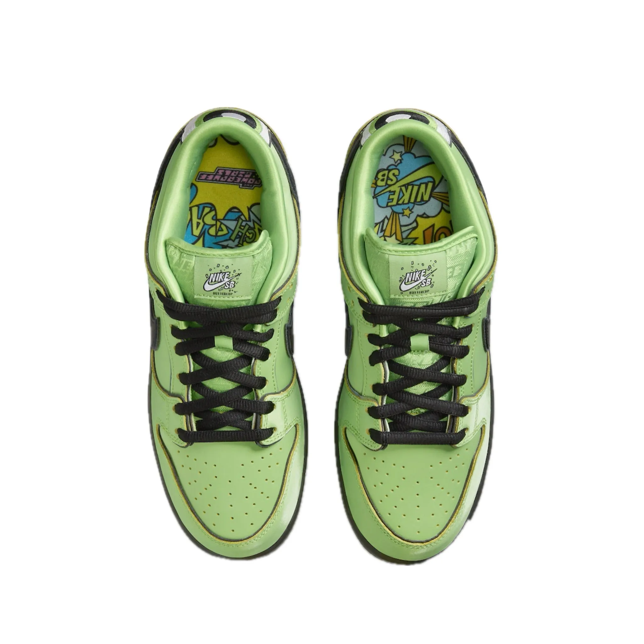 Nike SB Dunk Low (PS) Les Powerpuff Girls Buttercup Vert Méchant Lotus Noir Rose Nike Dunk