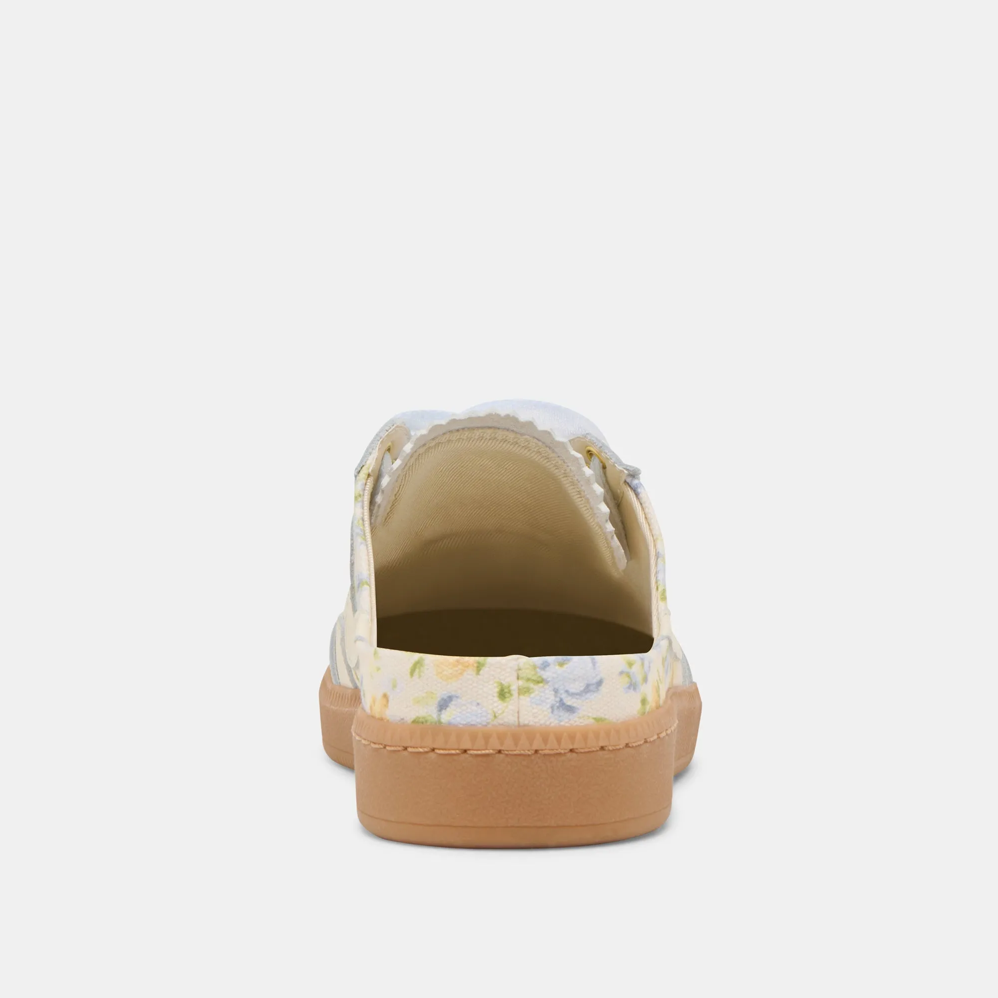 NOTICE SLIDE SNEAKERS CUIR FLEURI BLEU