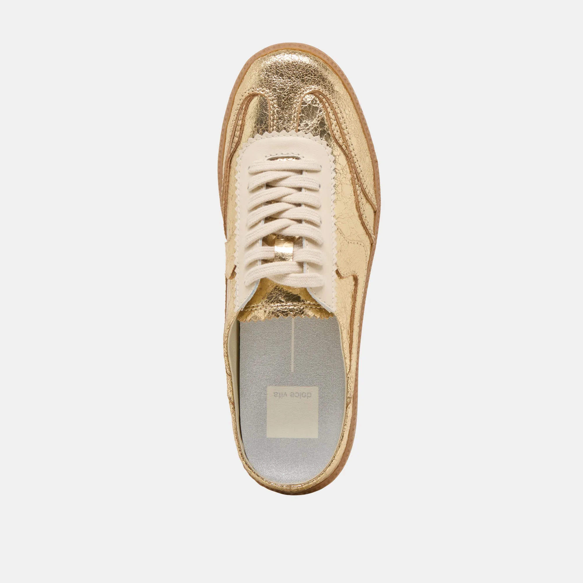 NOTICE SLIDE SNEAKERS CUIR DORÉ VIEILLI