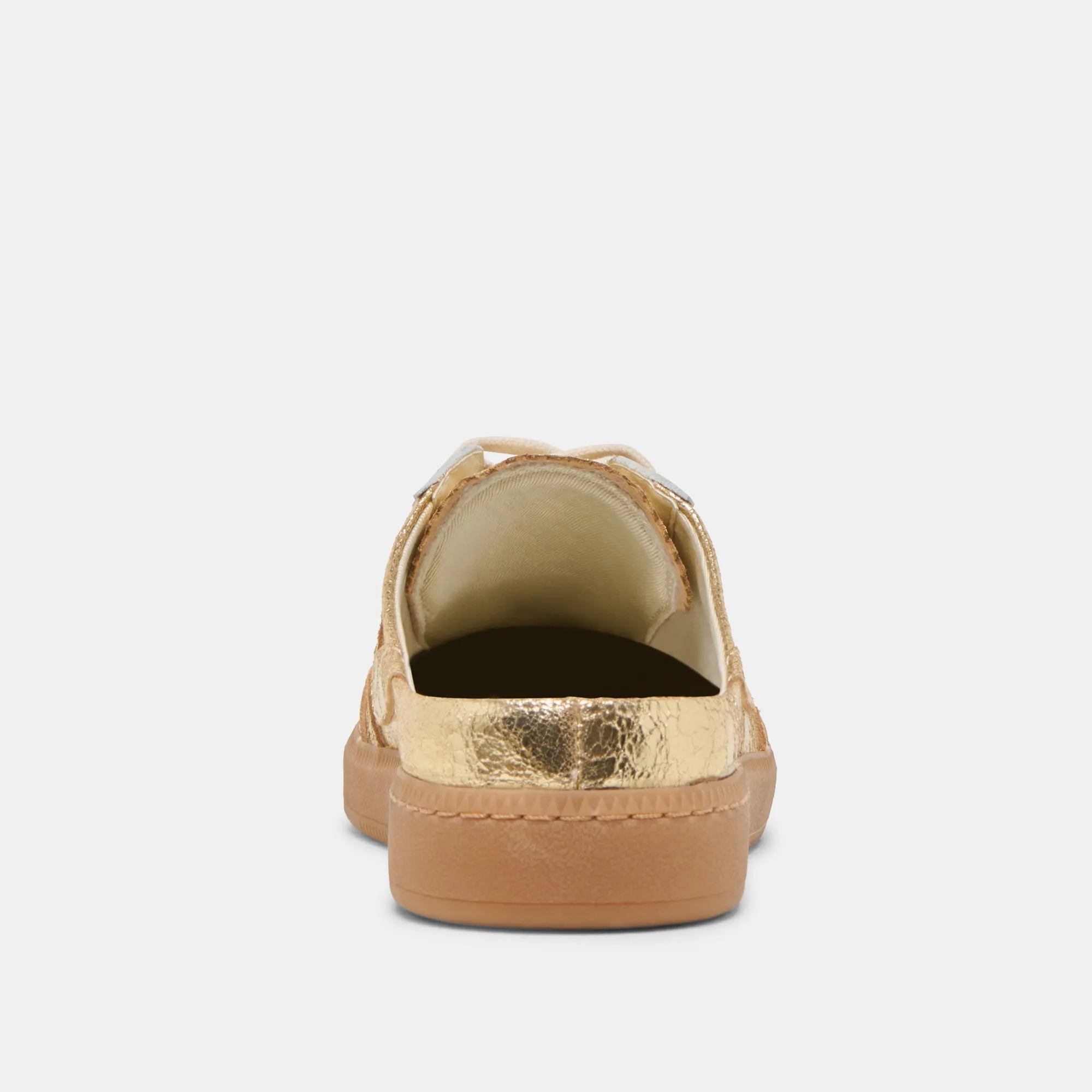 NOTICE SLIDE SNEAKERS CUIR DORÉ VIEILLI