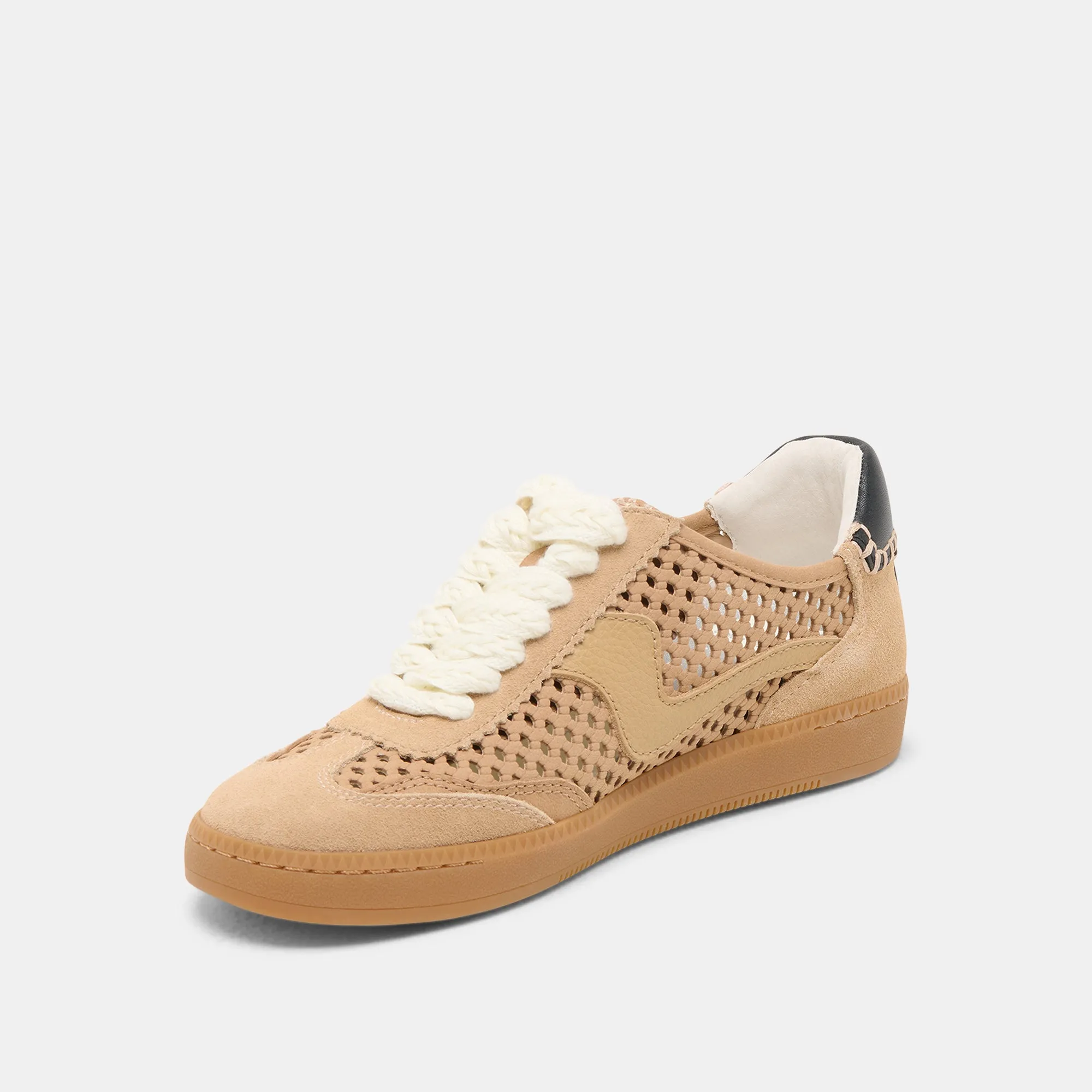 SNEAKERS NOTICE EN NUBUCK PERFORÉ BAMBOU