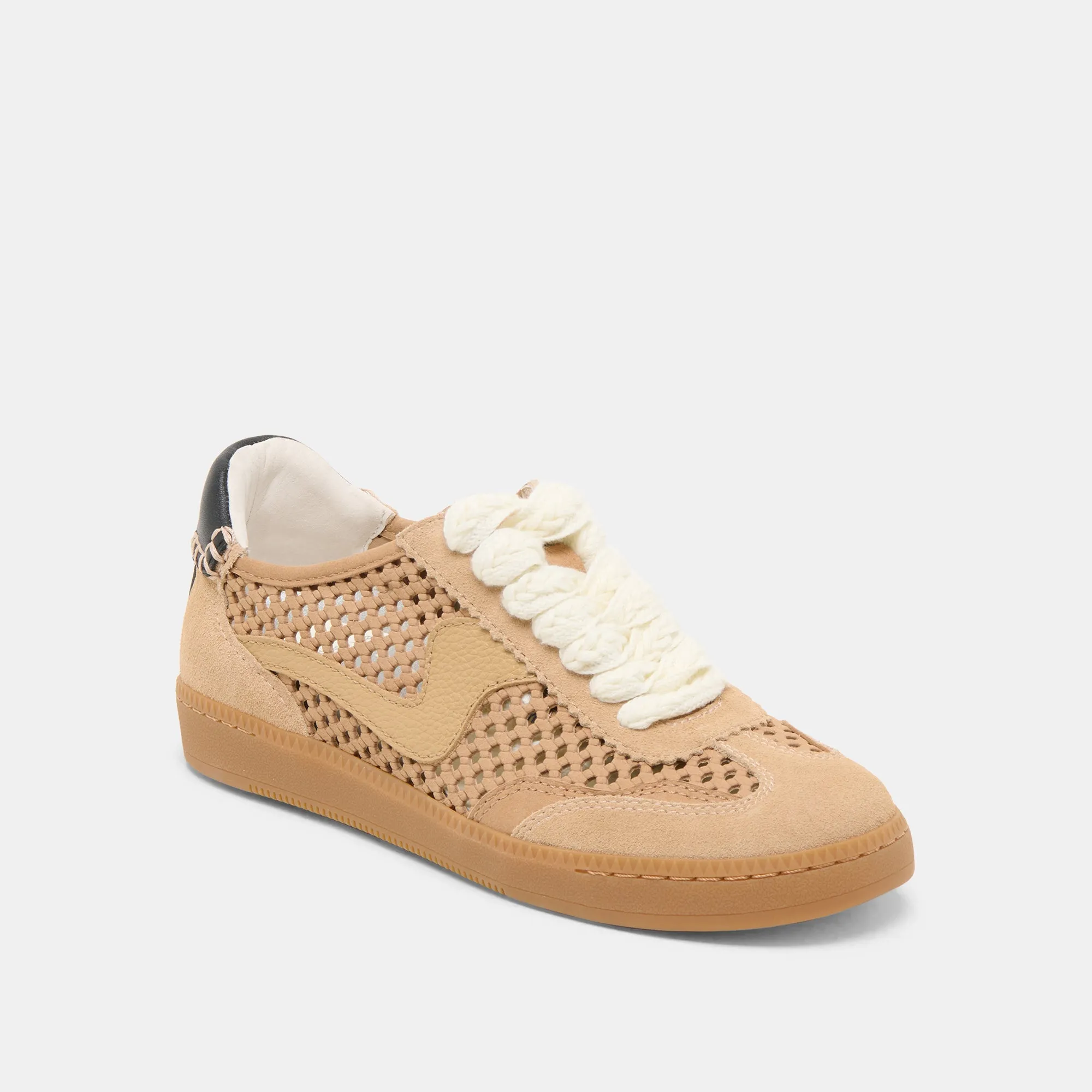 SNEAKERS NOTICE EN NUBUCK PERFORÉ BAMBOU