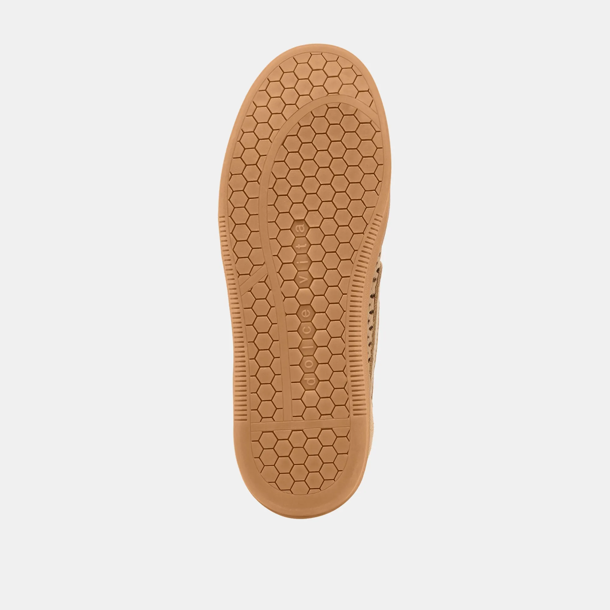 SNEAKERS NOTICE EN NUBUCK PERFORÉ BAMBOU
