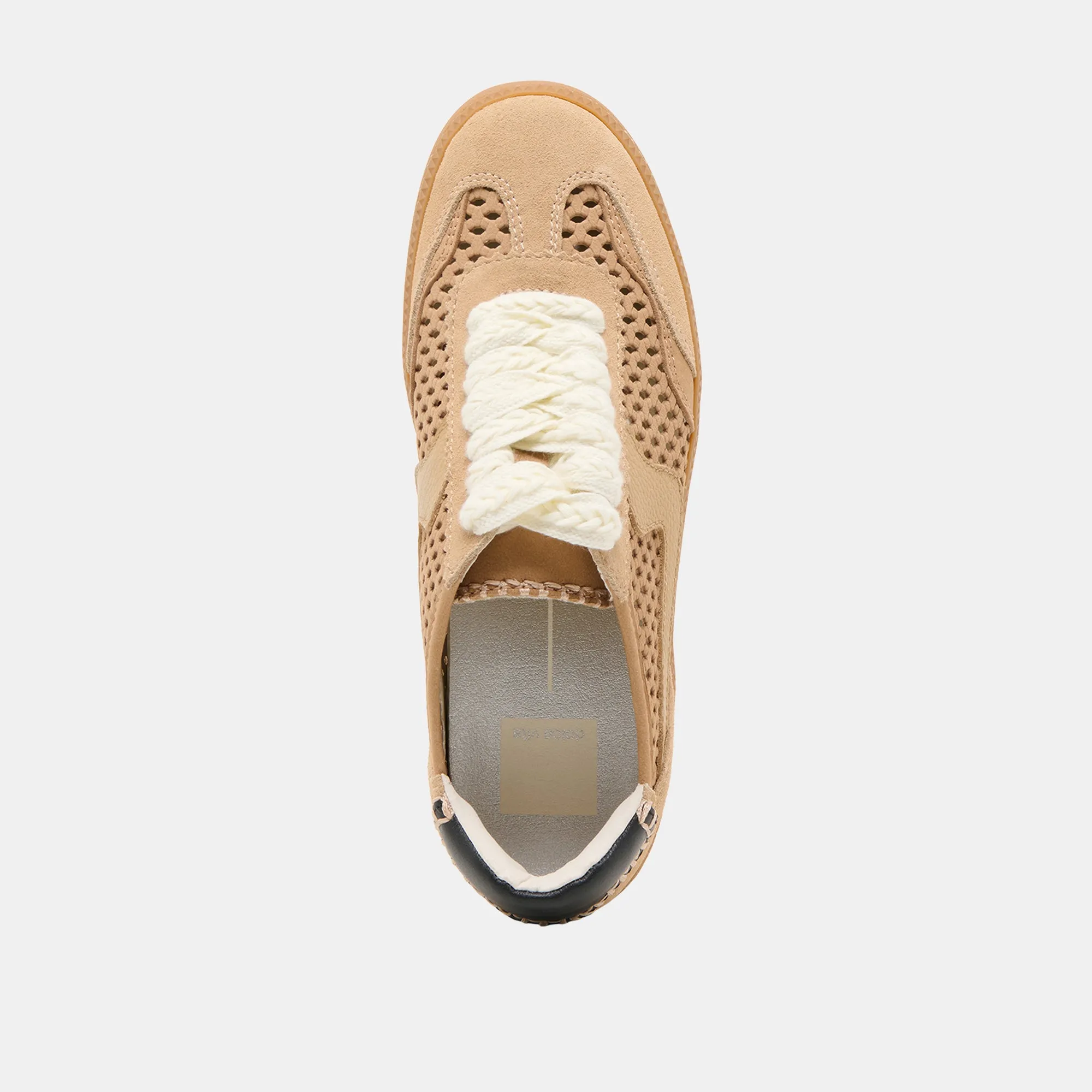 SNEAKERS NOTICE EN NUBUCK PERFORÉ BAMBOU